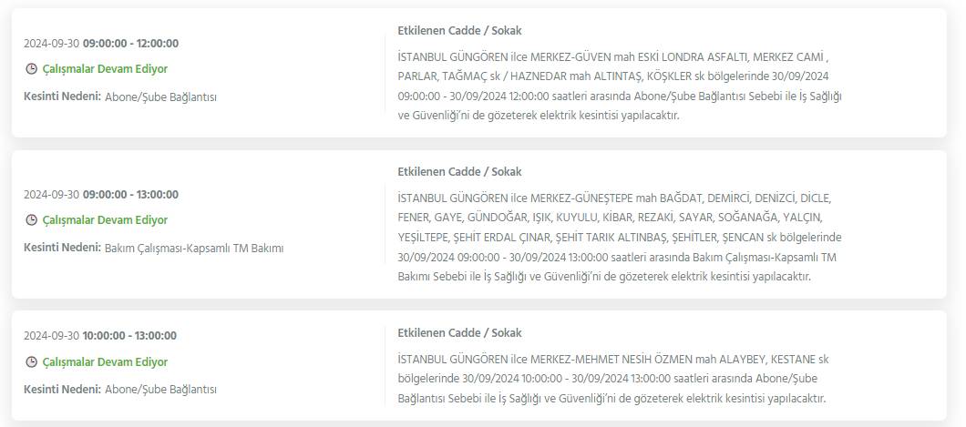 Bu geceden itibaren başlıyor! İstanbul'un 15 ilçesinde elektrikler kesiliyor 10